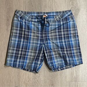 Sundek Blue Plaid Board Shorts